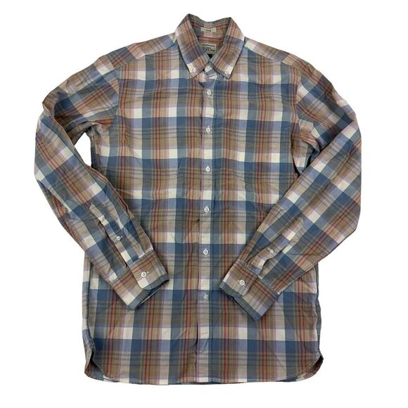 J.Crew SLIM Fit Multicolor Plaid Button Up Shirt 100% Cotton Shirting Size S L/S - Picture 1 of 11